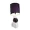 Elegant Designs&#x2122; 2.5ft. Purple and White Stacked Circle Table Lamp
